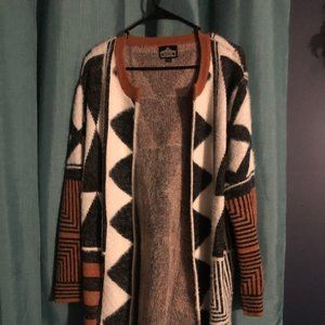 Angie Sweater - black, white, & copper.